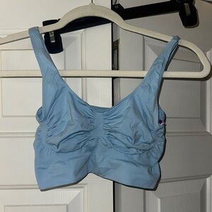 YITTY Sky Blue Ruched Sports Bra